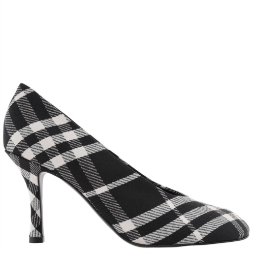 Burberry checked pattern slip-on pumps