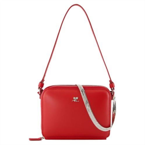 cloud chained purse - courreges - leather - red