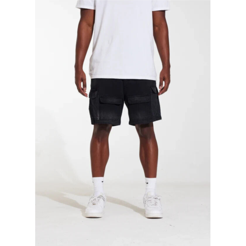 Crysp Denim region cargo shorts (black)