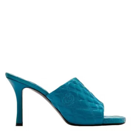 Burberry 85mm quilted leather mules - kingfisher