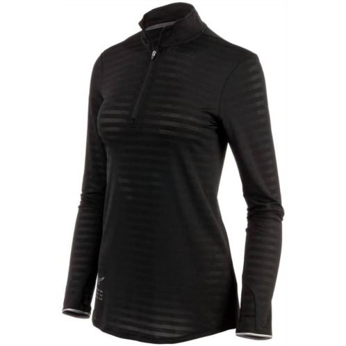 MIZUNO womens alpha eco running half zip sweatshirt in black