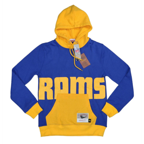 Mitchell & Ness mens los angeles rams nfl throwbacks hoodie sweatshirt in blue