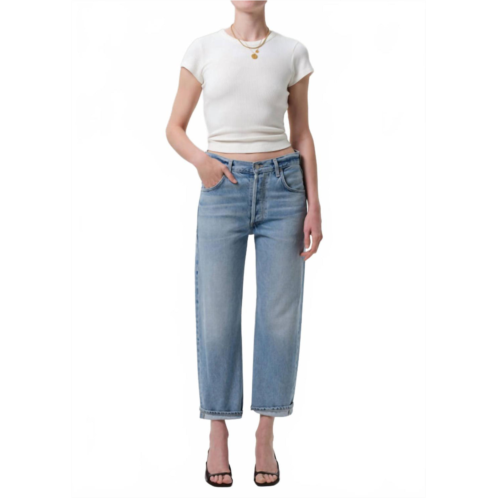 Citizens of Humanity dahlia bow leg baby roll jeans in ribbon