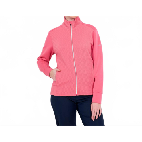 Abacus Sportswear US carden midlayer full-zip jacket in lipstick