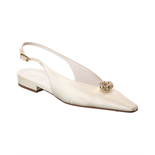 LANVIN satin slingback flat