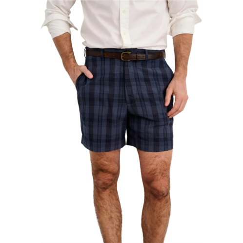 ALEX MILL flat front short in navy madras