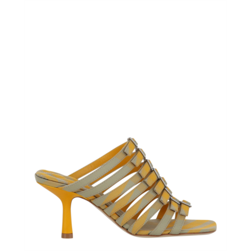 Burberry step check heels sandals