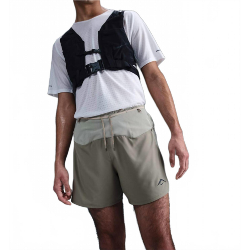 NIKE mens trail second sunrise dri-fit 5 brief-lined running shorts in light army/jade horizon/desert khaki/black