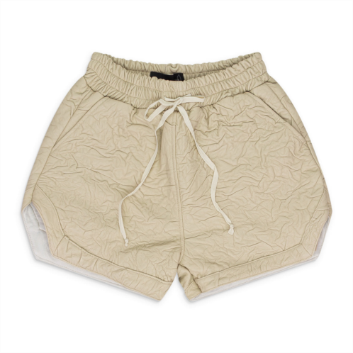 Who Decides War cream crinkled tailored shorts