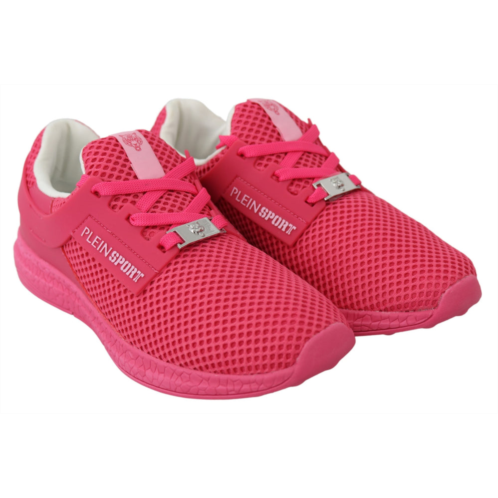 Plein Sport fuxia beetroot polyester runner becky sneakers womens shoes