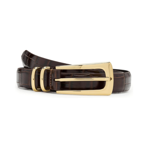 Madewell Elongated Buckle Belt: Croc