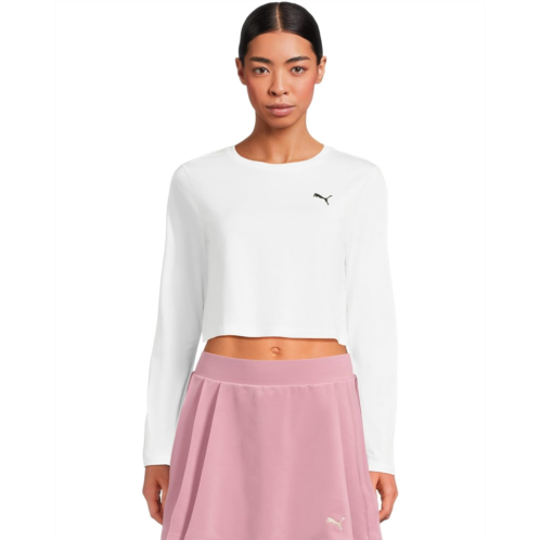 Womens PUMA Essentials Cropped Long Sleeve Baby Tee