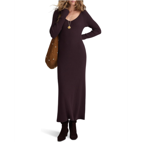 Womens Madewell Nova Vneck Snowy Dress