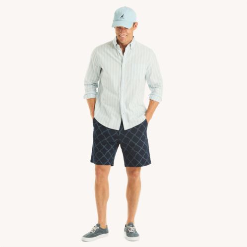 Nautica mens 8.5 printed stretch deck short