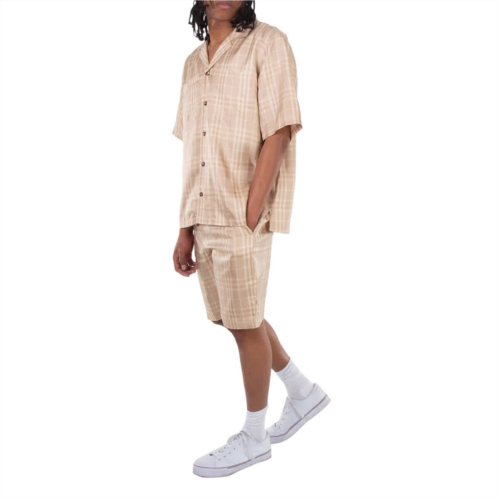 Burberry checked elasticated-waist shorts