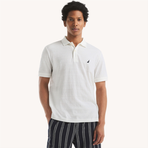 Nautica mens classic fit shadow stripe polo