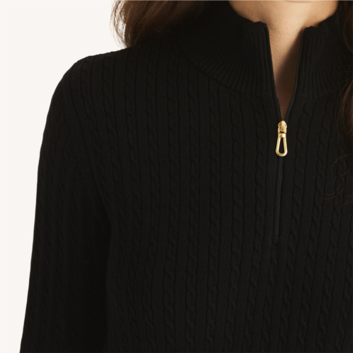 Nautica womens quarter-zip mock-neck pullover