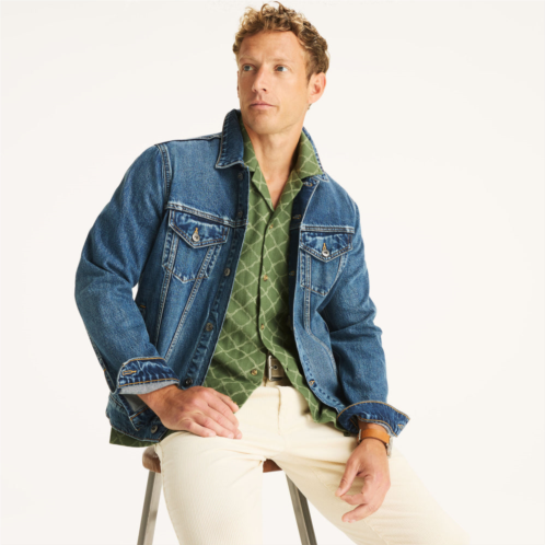 Nautica mens relaxed fit printed button-up polo