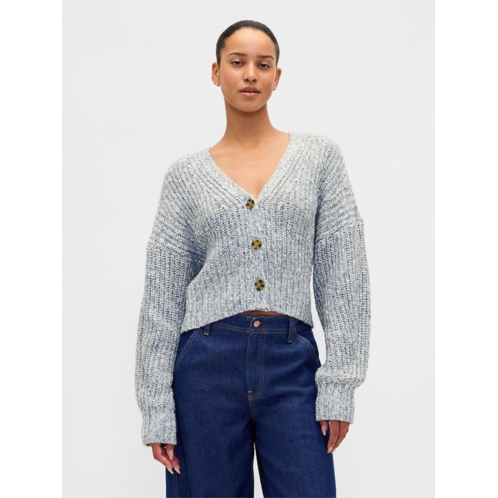 Gap Cotton-Blend Crop Cardigan Sweater
