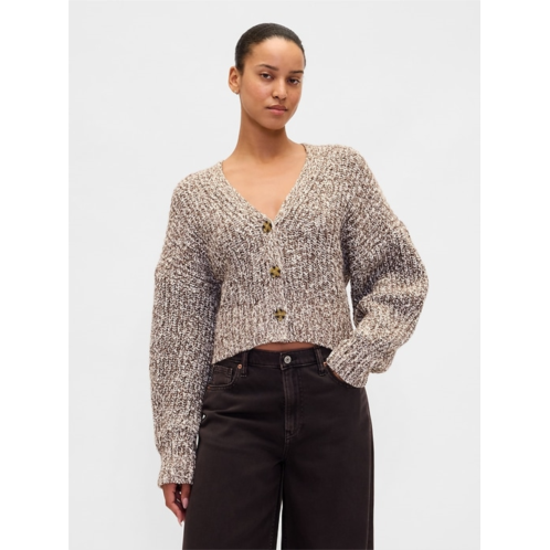 Gap Cotton-Blend Crop Cardigan Sweater