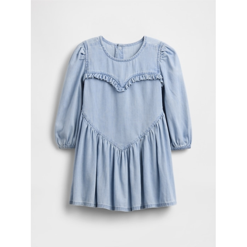 Gap Baby & Toddler Denim Ruffle Heart Dress