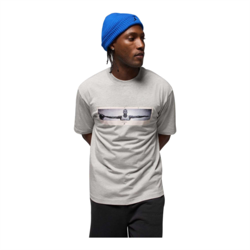 JORDAN mens photo t shirt_grey heather/white