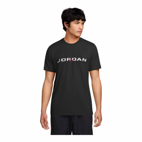 JORDAN mens air t shirt_black/white/gym red