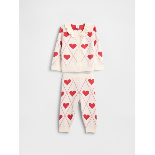 Gap Baby Ruffle Collar Cardigan Sweater Set