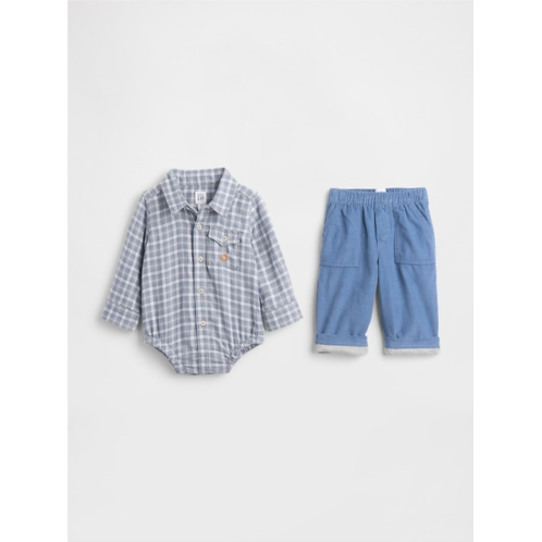 Gap Baby Flannel & Corduroy Outfit Set