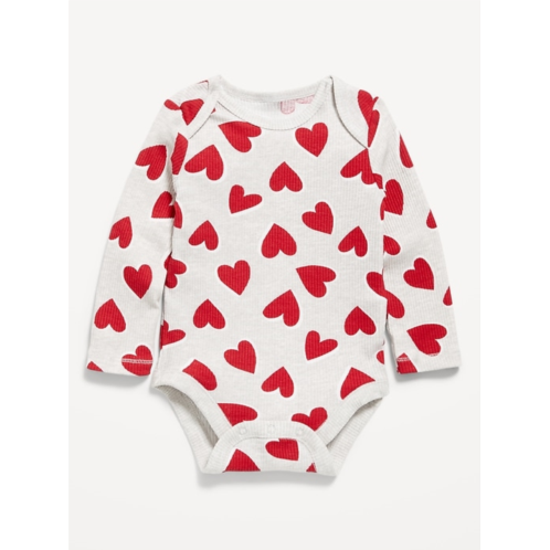 OldNavy Printed Long-Sleeve Ribbed Bodysuit for Baby