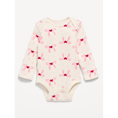 OldNavy Printed Long-Sleeve Ribbed Bodysuit for Baby