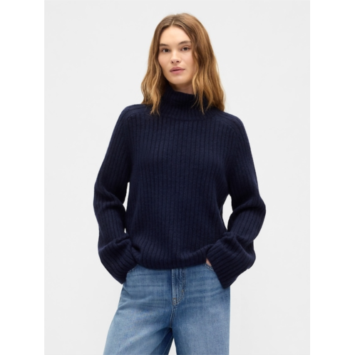 Gap Relaxed Ribbed Mockneck Sweater