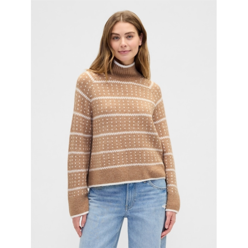 Gap Relaxed Fair Isle Mockneck Sweater