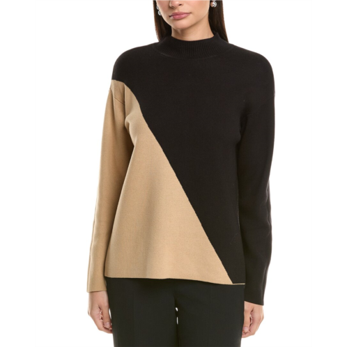 Jones New York colorblock mock neck sweater