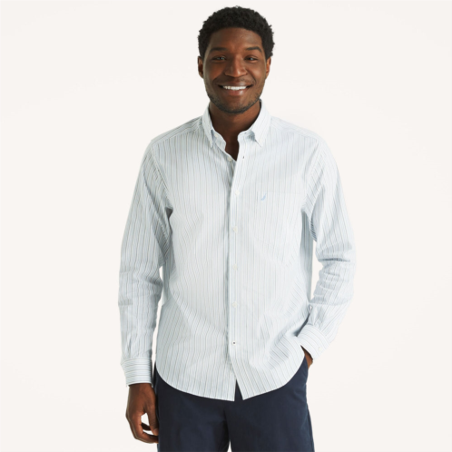 Nautica mens wrinkle-resistant striped wear to work shirt