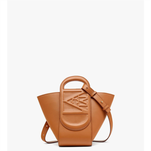 Mcm mode travia leather tote mini