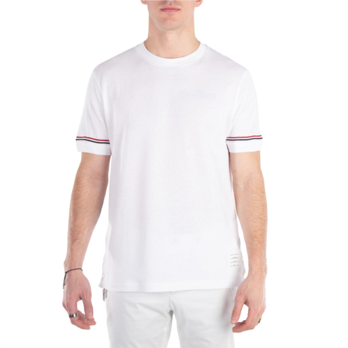 Thom Browne lightweight striped cuff cotton t-shirt