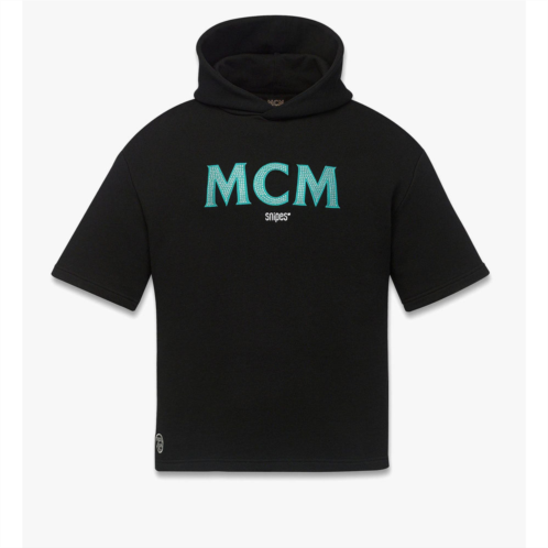 Mcm x snipes short sleeve rhinestone hoodie
