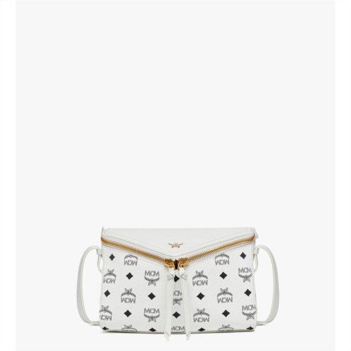 Mcm diamant 3d shoulder bag in visetos leather mix