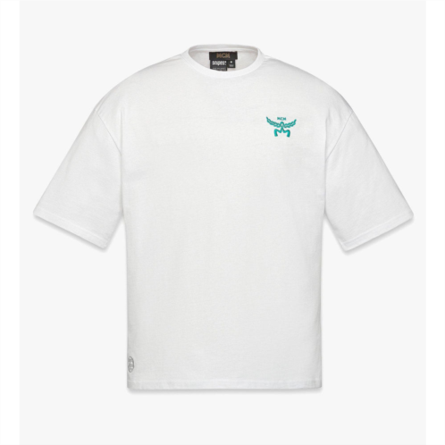 Mcm x snipes rhinestone logo t-shirt