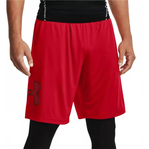 UNDER ARMOUR tech graphic shorts in red