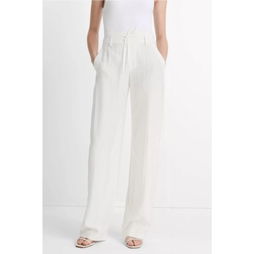 Vince double-waistband drawstring pant in off-white