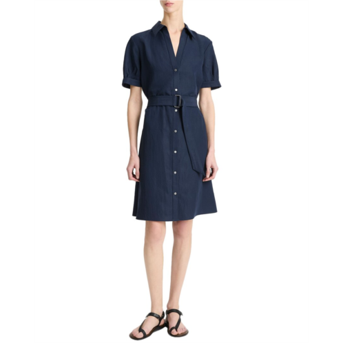 Vince cuffed belted shirt dress