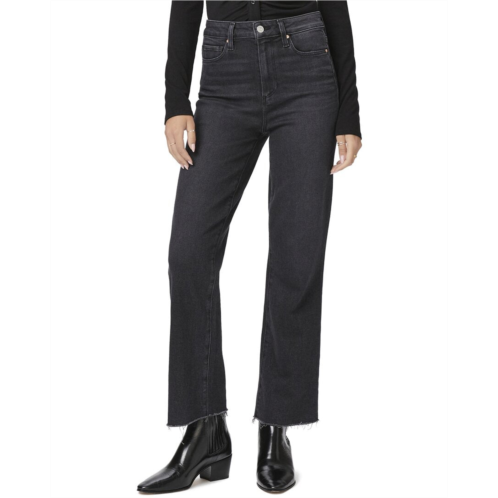 PAIGE relaxed claudine raw hem black lotus jean