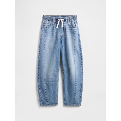 Gap Kids High Rise Pull-On Barrel Jeans