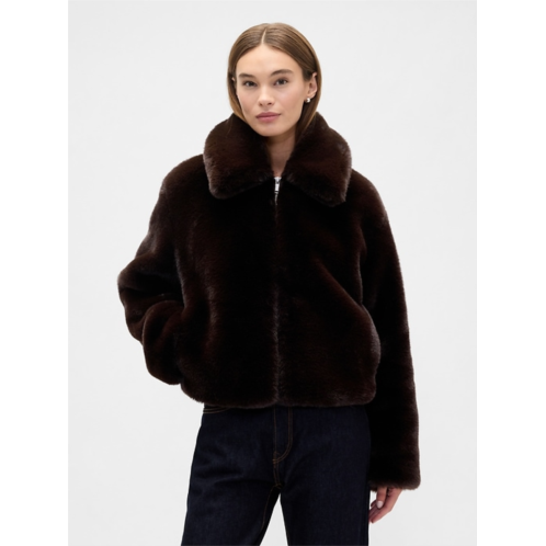 Gap 100% Recycled Relaxed Faux-Fur Jacket