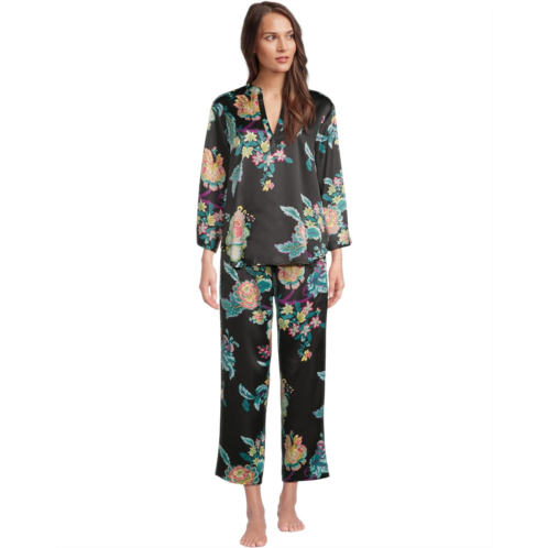 Womens N by Natori Festival - Satin Long Sleeve Pajama Set