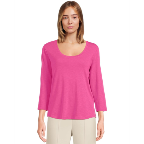 Womens Tommy Bahama Ashby Isles Rib 3/4 Sleeve Scoop