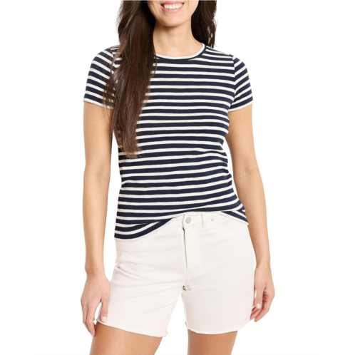 Womens NICZOE Short Sleeve Scoop Neck Striped Tee