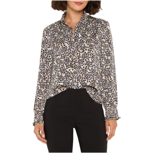 Womens NICZOE Petite Little Leopard Top